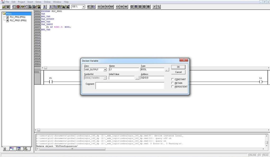 27. ábra: Output hozzáadása Az egyszerű programhoz szükséges 8-8db Input és