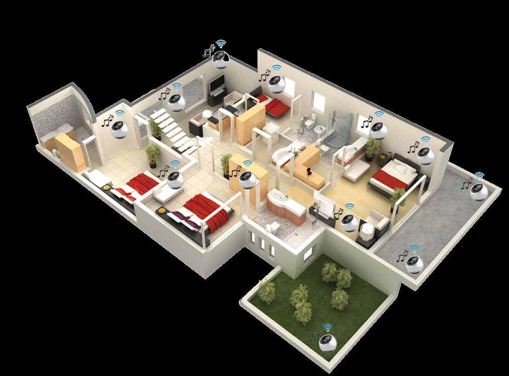 Multi Room Audio intelligens zene, hazimozi Képzelje el, hogy épp zenét hallgat a nappaliban, majd a konyhán keresztül kimegy a teraszra, miközben