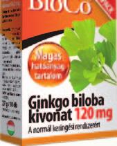 22,51 Ft/db 1944Ft 32,4 Ft/db BioCo Ginkgo biloba kivonat 120 mg kapszula A Ginkgo
