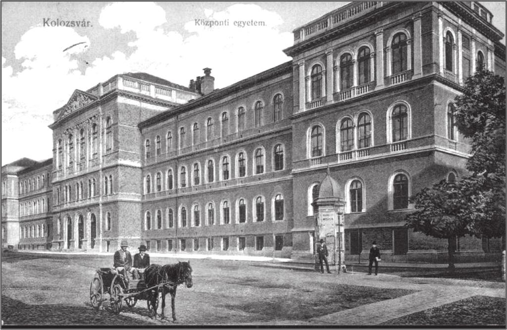 Képek, dokumentumok Levelezőlap: a Kolozsvári Egyetem központi épülete 1911-ben ӶӶ Az 1872-ben alapított tudományegyetemet eleinte az 1872. évi XIX.