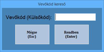 4. Vevők kezelése Vevőt kiválasztani, csak a bizonylat megkezdése előtt lehet. Ha már elkezdték az eladást, akkor a program már nem engedi.