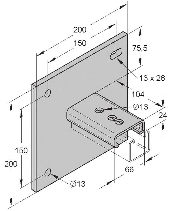 [kn] szerelősínnel 45/40/2,5 síntartó 45 konzolként F 1 hossz L [mm] F 1 F 2 F 3 F 4 merevítő nélkül 315 2,00 1,00 0,99 0,65 525 1,25 0,60 0,66 0,43 merevítővel 315