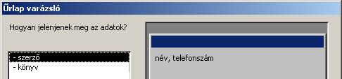 Űrlapok l