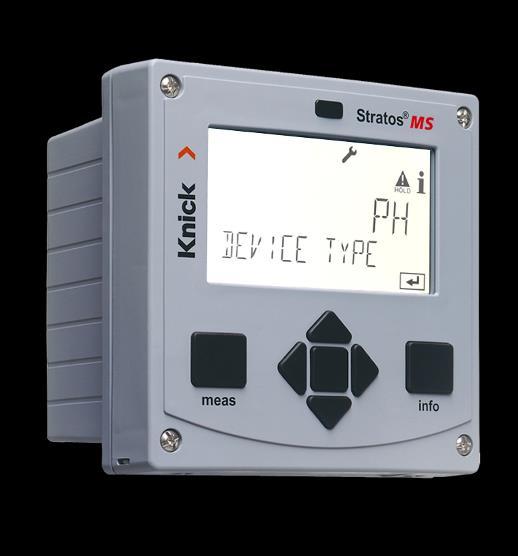 Process Analyzer Stratos MS Digitális Memosens platform Egy elemző ph, ORP, érintkezős vagy toroid vezetőképesség és DO méréshez.