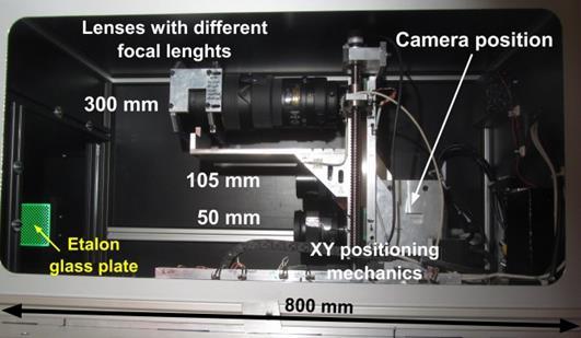 exposure time per image: 1-35 s 16-bit Andor Neo 4 MPixel scmos camera