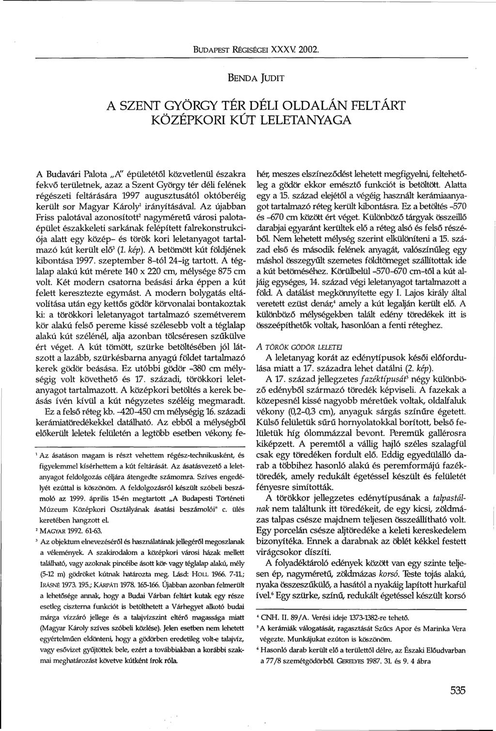 BUDAPEST RÉGISÉGEI XXXV 2002.