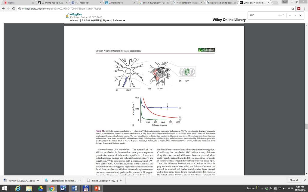 cell-specific metabolites at ultra-long diffusion times and that adequate modeling strategy seems
