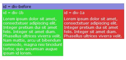 Pozícionálás példák 5. css #div-1 { position: relative; } #div-1a { position: absolute; top:0; right:0; width:200px; } #div-1b { position: absolute; top:0; left:0; width:200px; } www.