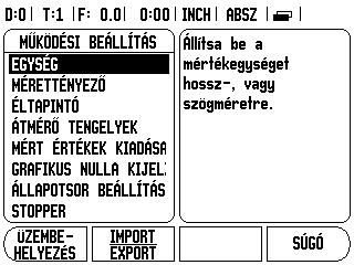 REF ENGEDVE/TILTVA funkció Az ENGEDVE/TILTVA váltó funkciógomb, ami a pozíció-visszaállítás rutin során jelenik meg, lehetõvé teszi a kezelõ számára egy specifikus referenciapont kiválasztását egy