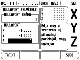 Így lehetõsége van a Wizard 550-nek, hogy meghatározza a szerszámok hossza közötti különbséget. Mozgassa a szerszámot amíg a hegye nem érinti a referencia felületet.