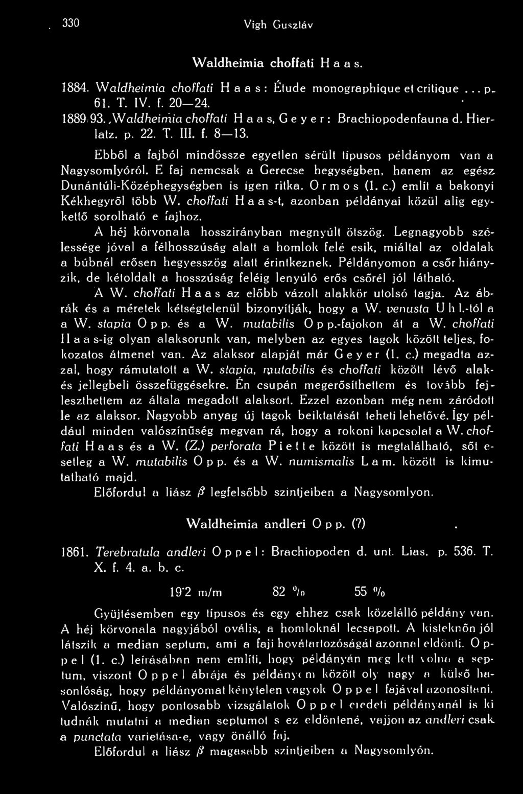 E faj nemcsak a Gerecse hegységben, hanem az egész Dunántúli-Középhegységben is igen ritka. Ormos (1. c.) említ a bakonyi Kékhegyrl több W.