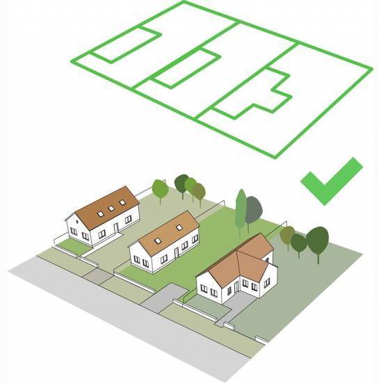 Ajánlások - Jellemzően családi házas övezet Megfelelő telepítés, tömegformálás A településrész ingatlanai jellemzően oldalhatáros