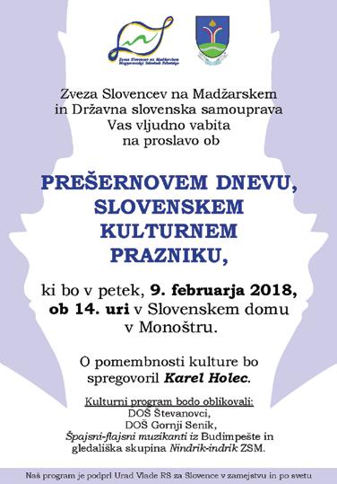 TEDNIK SLOVENCEV NA MADŽARSKEM Izhaja vsak četrtek Založnik: Zveza