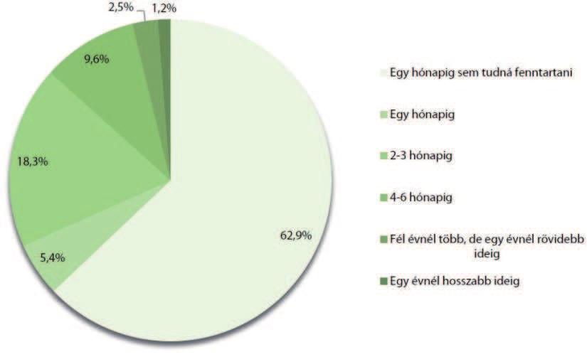 18,3% 4-6 hónapig 9,6% lenne képes megélni. 65 Ismereteim szerint a tanulmány nem vizsgálta azoknak az életkörülményeit, helyzetét, akiknek nincs munkahelye. 2.