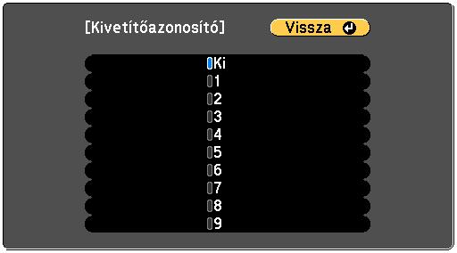 a [Menu] gombot a menüből történő kilépéshez