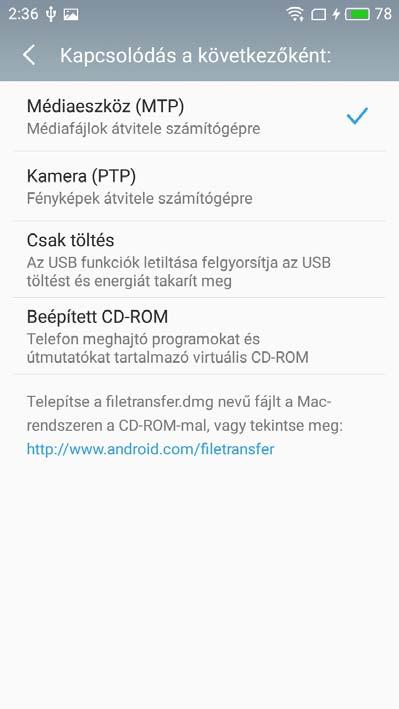 A doboz tartalma Meizu M5 okostelefon, USB kábel, hálózati töltő, EU adapter, használati útmutató, jótállási jegy Üzembe helyezés Az akkumulátor töltése Csatlakoztassa az adaptert a készülékhez, majd