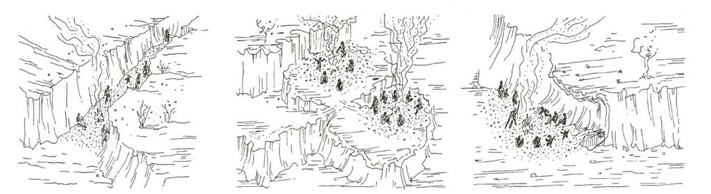 használata völgyfő, hasadék, árok, medence, sziklapárkány Homo Neanderthalensis / Neandervölgyi ember / La