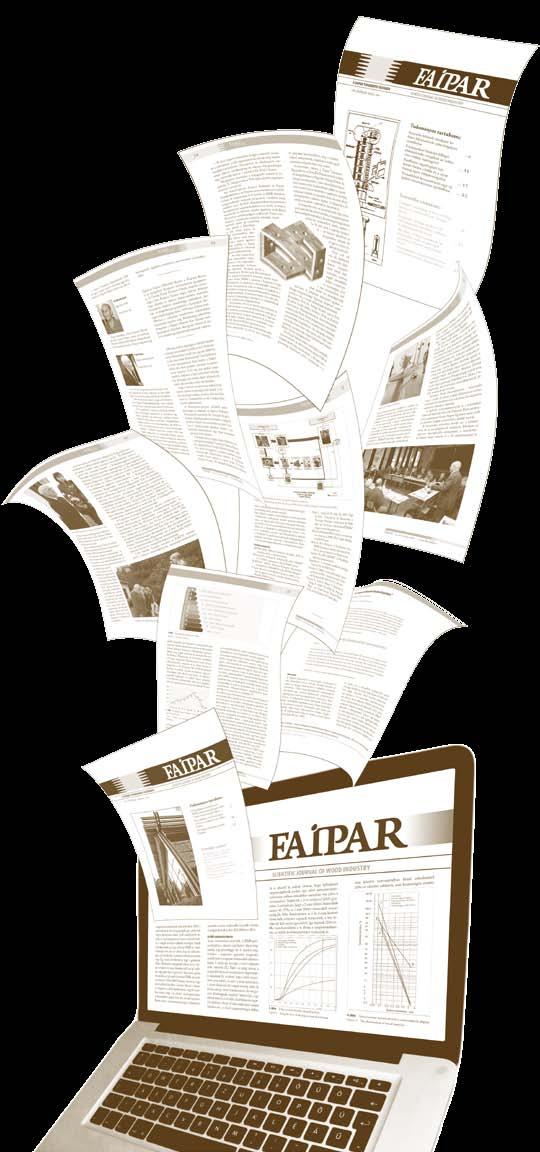 A FAIPAR TUDOMÁNYOS FOLYÓIRATA SCIENTIFIC JOURNAL OF WOOD INDUSTRY lxi. évfolyam 2013/4.