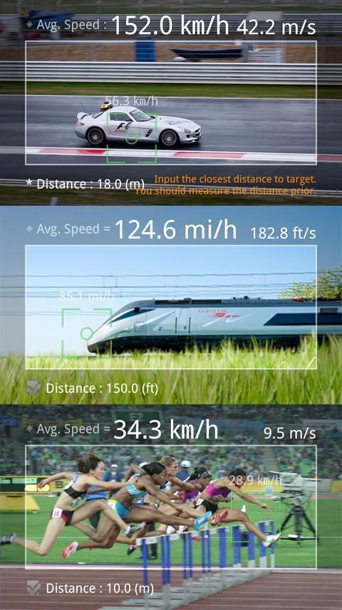 Multimédiás eszközök felhasználási lehetőségei a középiskolai fizikaoktatásban A kamera és a Speed Gun nevű applikáció segítségével képesek lehetünk egy mozgó tárgy hozzávetőleges sebességének
