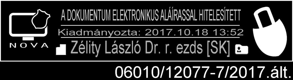 dátuma: 2017. október 20. Érvényessége: 2017.