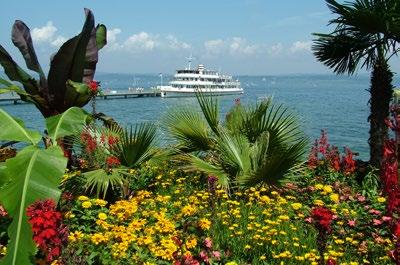 Délután látogatás Mainau virágszigetére, mely ékszerként terül el a smaragdzöld Bodeni-tóban.