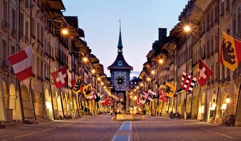 Városnézés a világörökség részét képező óvárosban: Marktgasse-i piac, Szt. Vinzenskirche székesegyház (Münster), Zytglogge az asztronómiai órával. Este a szállások elfoglalása Genf környékén.
