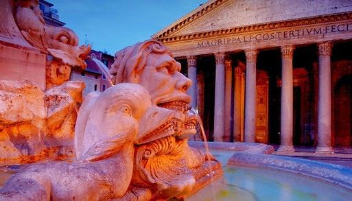 Ismerkedés a látnivalókkal: Spanyol lépcső, Trevi kút, Pantheon, Piazza Navona, majd továbbutazás a Róma környéki szálláshelyre.