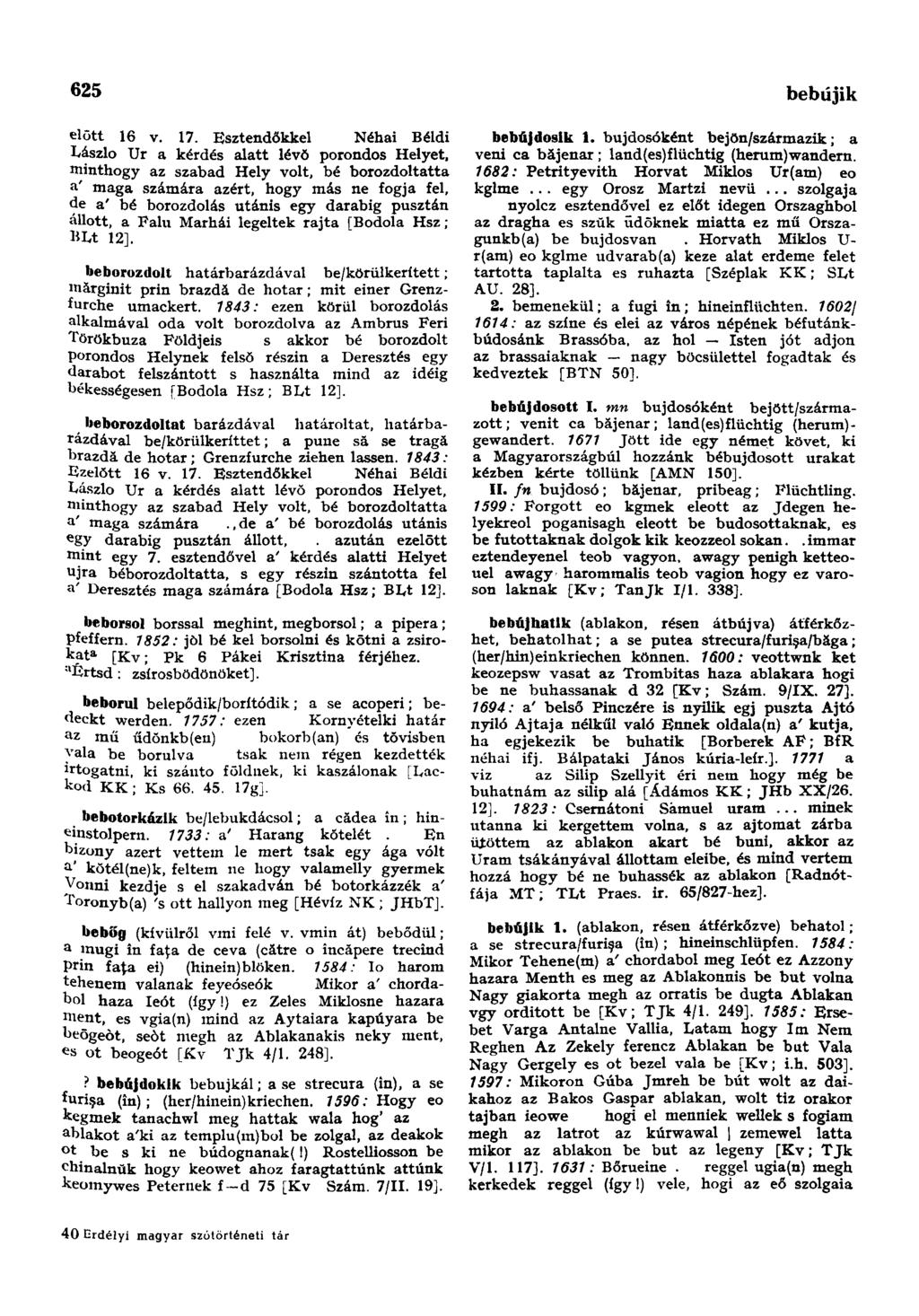 625 bebocsáthat előtt 16 v. 17.