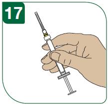 Ekkor készen áll az injekció kézzel történő beadására, vagy használhatja az ExtaviPro 30G Auto-injektor-t az Extavia beadásához.
