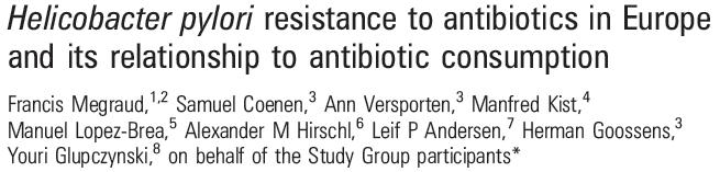 Primary Clarithromycin resistance Primary