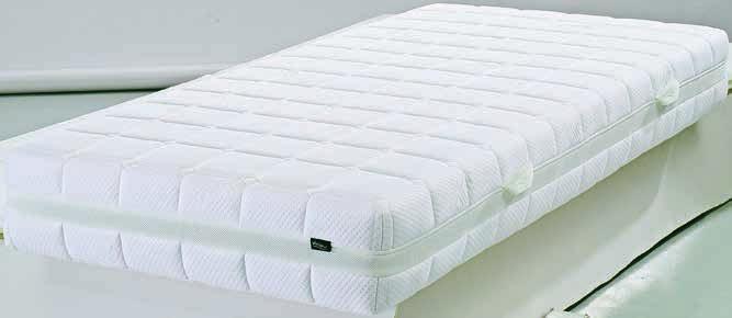 A matrac egyik oldala formázott, ami extra szellőzést biztosít.