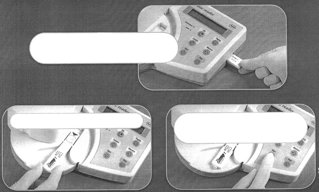 Marker: kardiális Troponin T Mioglobin D-Dimer A KEZELÉSE Code chip és tesztcsík behelyezése Code chips Minden doboz tesztcsík tartalmaz egy chip-et.