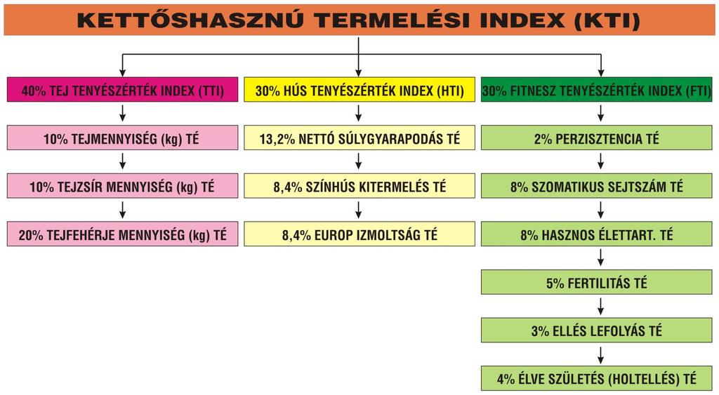 A KETTŐSHASZNÚ TERMELÉSI INDEXET (KTI) ALKOTÓ