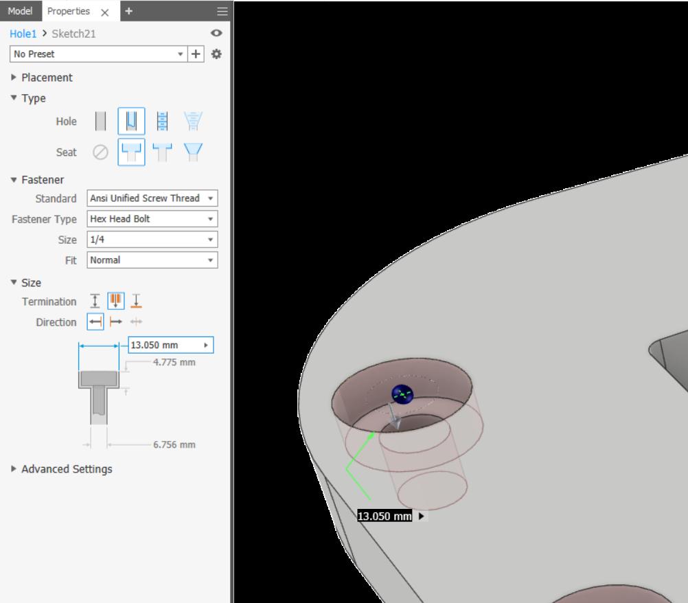 Hole (Furat) parancs Panel UX