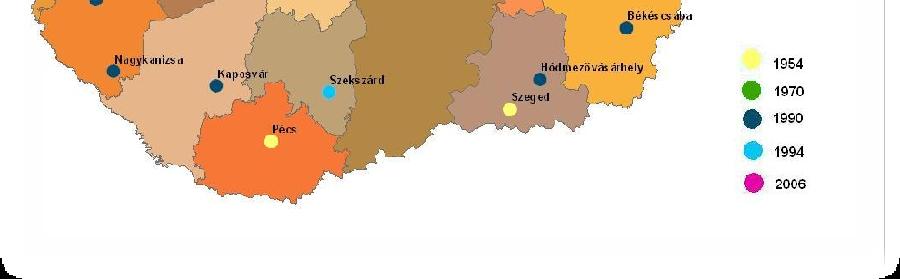 Miskolc 35,26 10. Nagykanizsa 7,94 11. Nyíregyháza 24,63 12. Pécs 31,40 13. Salgótarján 9,20 14. Sopron 10,81 15. Szeged 33,87 16.