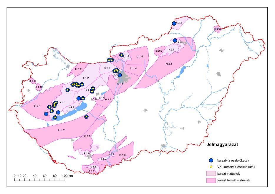 MBFSZ által üzemeltett vízföldtani monitoring rendszer AZ MBFSZ