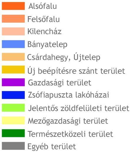 Új beépítés területe Az eltérő karakterű megjelenést az előzőeken túl a gazdasági területek, beépítésre