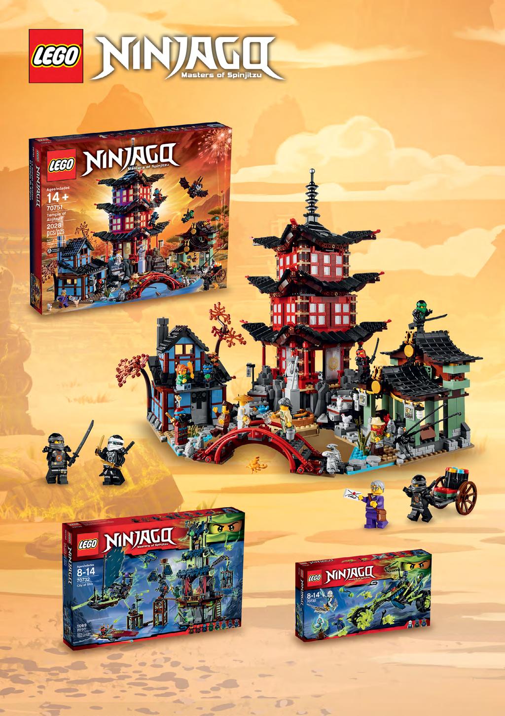 A LEGNAGYOBB EXKLUZÍV NINJAGO SZETT! Építsd fel a fenséges Airjitzu Templomát és az azt körülvevő falut!