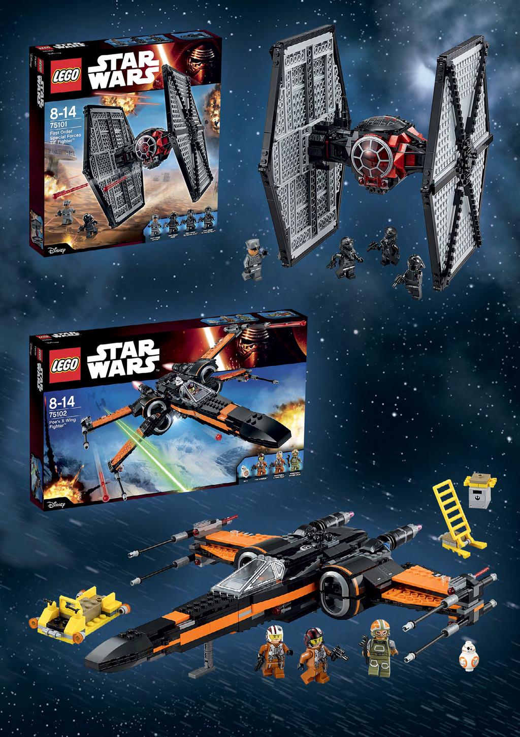 75101 Első rendi TIE vadászgép 8 éves kor felett ÚJ STAR WARS FILM VADIÚJ ŰRHAJÓKKAL Bár a Star Wars: : Az Ébredő Erő hazai premierje még messze van, a legújabb Star Wars filmhez kapcsolódó