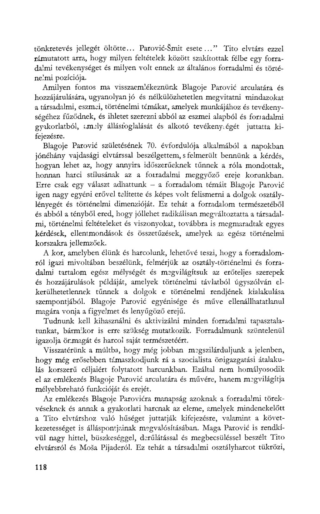 tönkretevés jellegét öltötte... Parovic-Smit esete.