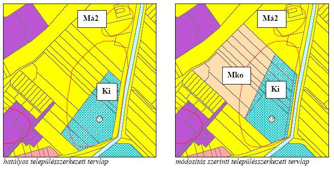 -7- Lke Lke Vt Vt hatályos településszerkezeti tervlap(részlet) módosítás szerinti településszerkezeti tervlap (részlet) 40. Szeged-Tápé, II. kerület, külterület 02055 hrsz.
