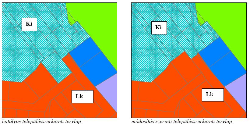 -8- Ki különleges intézményi zóna átsorolása Lk kisvárosias lakózónába, amit a szomszédos telkek jelenlegi területfelhasználásához történő illeszkedés is indokol.