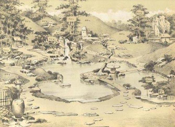 Fametszet illusztráció az 1893-as Conder könyvből.