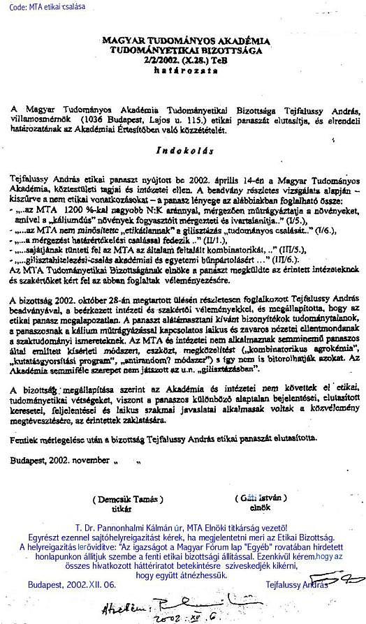 41./31 (belugyminiszteribunozes181108) Ma, a fenti ügyekkel