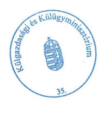 HIVATALOS ÉRTESÍTŐ 2019. évi 2. szám 103 VI. Hirdetmények A Külgazdasági és Külügyminisztérium hirdetménye bélyegző érvénytelenítéséről A Külgazdasági és Külügyminisztérium 35.