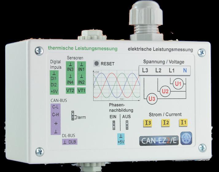 CAN-EZ2/C, CAN-EZ2/E CAN-Energiaszámláló CAN-EZ2/C CAN-EZ2/E A CAN-energiaszámláló elektromos és thermikus energiaáramlást érzékel és a CAN-BUS-ra továbbítja a mért adatokat.