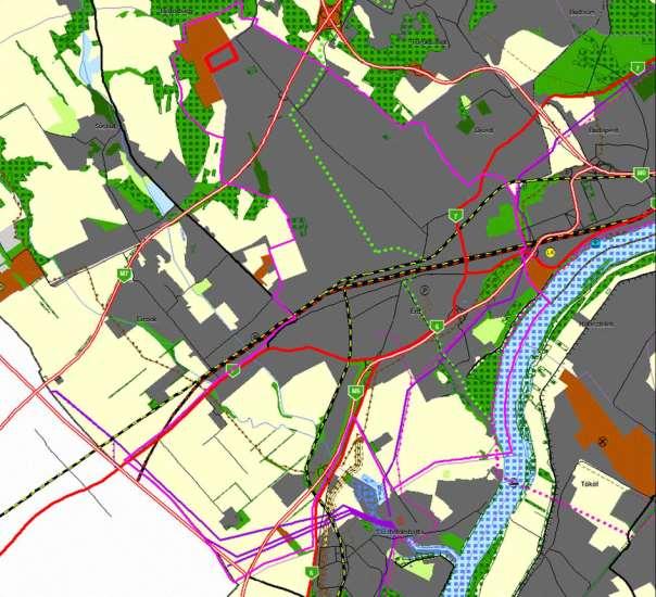 2.sz. melléklet: Szerkezeti terv: Az BATrT 2. sz. mellékletének rajzi megállapításai a következőek: A tervezési terület a városias települési térségbe tartozik, egyéb elem nem érinti.