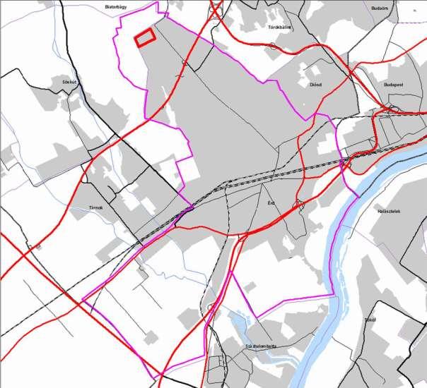 3.21. sz. melléklet: Kiemelt fontosságú meglévő honvédelmi terület övezete 3.22. sz. melléklet: Honvédelmi terület övezete: A fenti térkép alapján a tervezési terület nem érintett a kiemelt fontosságú meglévő honvédelmi terület övezetével és a honvédelmi terület övezetével.