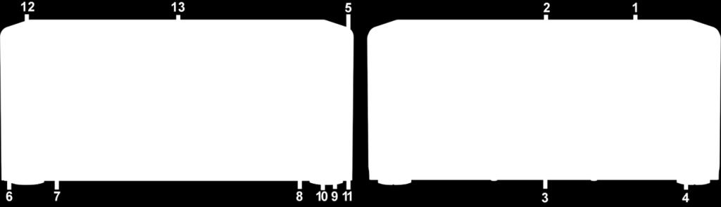 2) LED kijelzők Elülső panel 3) Merevlemeztálcák Elülső panel A LED kijelző a belső lemez és a rendszer állapotának kijelzésére szolgál.
