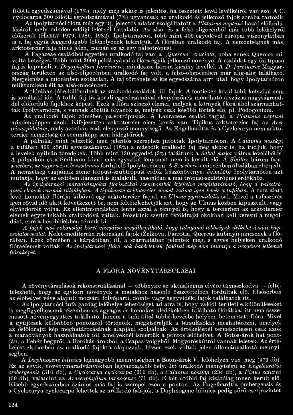 Az alsó- és a felső-oligocénből már több lelőhelyről előkerült (H a b l y 979, 980, 982).